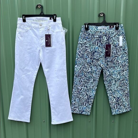 Tummy Sculpt Denim Ankle Boot Jeans & Capri 2-Pack Size 6 - Picture 1 of 16